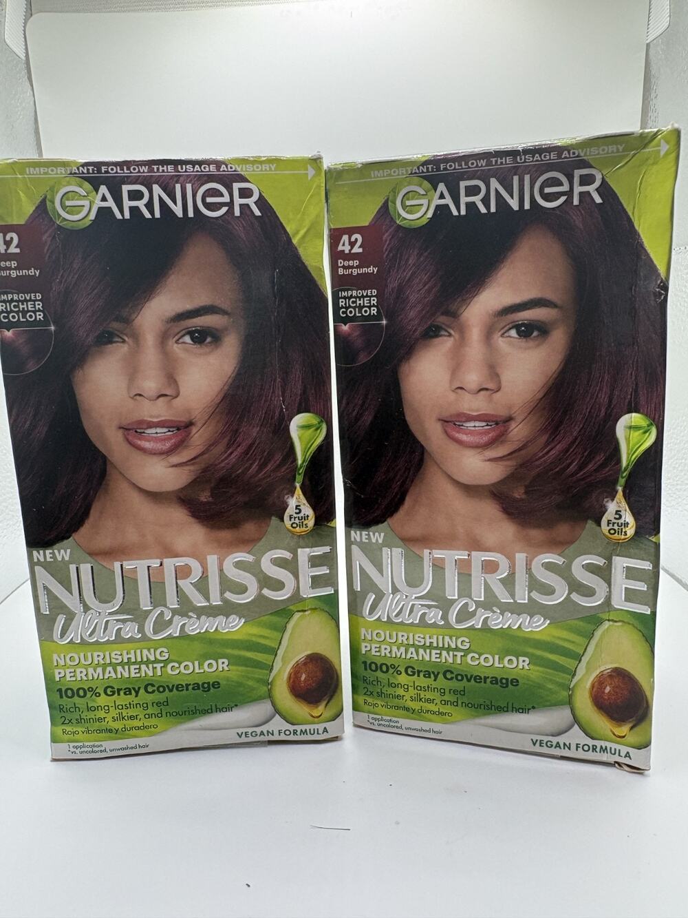 Garnier Nutrisse Nourishing Ultra Hair Color Intense #42 Deep Burgundy Lot Of 2
